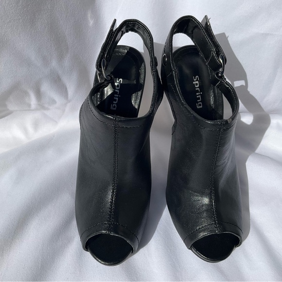 BUNDLE - Spring - Black sling back peep toe 4” stiletto heels - Size 6 - Picture 2 of 9